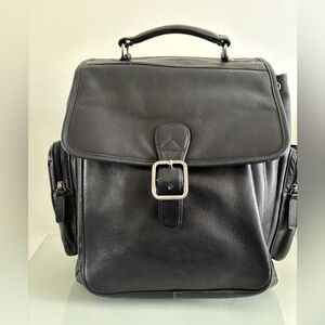 Large Danier Black Leather Backpack